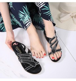 Platform Sandals for Women Buckle Ankle Strap Open Toe Espadrilles Wedge Sandals Dressy Summer Anti-Slip Beach Sandals B03 - ...