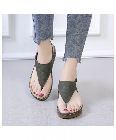 Orthopedic Arch Support Sandals Walking Shoes Women Size 10 Black Chunky Heels for Women Sandals Wide Width for Women Arch Su...