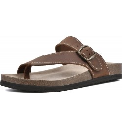 Carly Signature Comfort-Molded Footbed Sandal Brown/Leather $18.40 Sandals