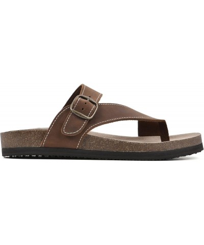 Carly Signature Comfort-Molded Footbed Sandal Brown/Leather $18.40 Sandals