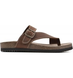 Carly Signature Comfort-Molded Footbed Sandal Brown/Leather $18.40 Sandals