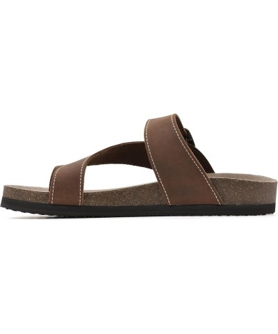 Carly Signature Comfort-Molded Footbed Sandal Brown/Leather $18.40 Sandals