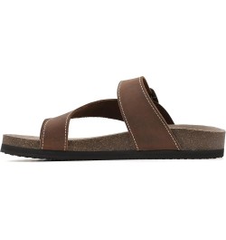 Carly Signature Comfort-Molded Footbed Sandal Brown/Leather $18.40 Sandals