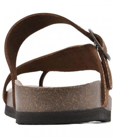 Carly Signature Comfort-Molded Footbed Sandal Brown/Leather $18.40 Sandals