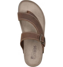 Carly Signature Comfort-Molded Footbed Sandal Brown/Leather $18.40 Sandals