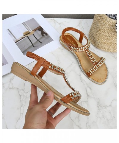 Sport Sandals For Women Closed Toe Sexy Flats Shoes Women Dressy Size 12 Sandals Women Slides Sport Sandals For Women Coffee-...