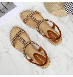 Sport Sandals For Women Closed Toe Sexy Flats Shoes Women Dressy Size 12 Sandals Women Slides Sport Sandals For Women Coffee-...