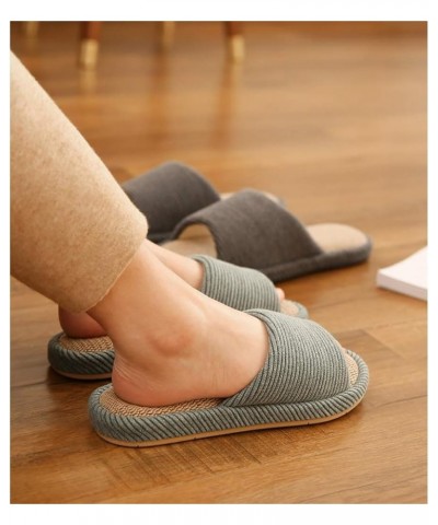 Mens Slippers, Slippers for Womens Open Toe, Slipper Memory Foam Linen House Slippers Shoes Indoor Outdoor, House Womens Slip...