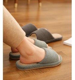 Mens Slippers, Slippers for Womens Open Toe, Slipper Memory Foam Linen House Slippers Shoes Indoor Outdoor, House Womens Slip...