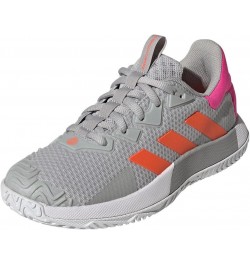 Women's Solematch Control Tennis Shoe Grey Two/Solar Orange/Team Shock Pin $55.00 Fashion Sneakers