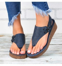 Women's Platform Casual Flip Hollow Out Ladies Fashion Flop Wedges Sandals Shoes Women's Womens Jelly Sandals Size 10 Blue $1...