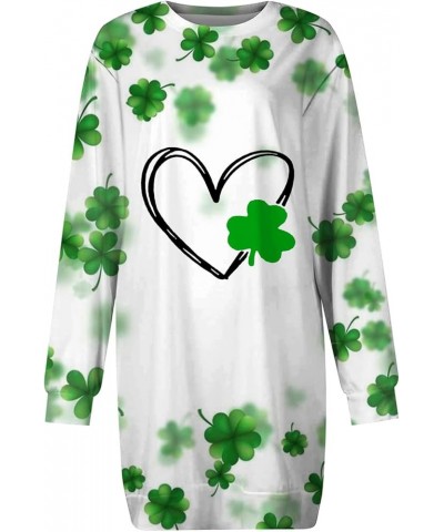 St Patricks Day plus Size Dresses for Women under 20 Round Neck Long Sleeved Casual Dress Juniors Summer Dresses St Patricks ...