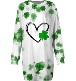 St Patricks Day plus Size Dresses for Women under 20 Round Neck Long Sleeved Casual Dress Juniors Summer Dresses St Patricks ...