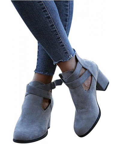 Women's Low Wedge Heel Sandals Peep Open Toe Ankle Strap Zipper Back Summer Roman Sandal A-01 Grey $23.41 Athletic Shoes