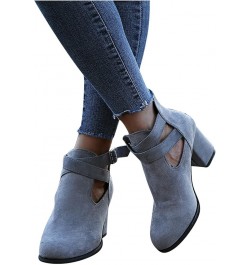 Women's Low Wedge Heel Sandals Peep Open Toe Ankle Strap Zipper Back Summer Roman Sandal A-01 Grey $23.41 Athletic Shoes