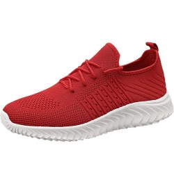 Men's Tennis Lightweight Athletics Gym Jogging Sneakers White Platform Sneakers Mens Sneakers Size 9 Z-04 Red $16.07 Boots