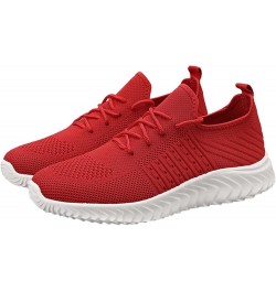 Men's Tennis Lightweight Athletics Gym Jogging Sneakers White Platform Sneakers Mens Sneakers Size 9 Z-04 Red $16.07 Boots