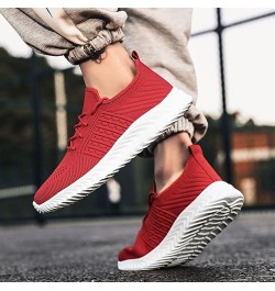 Men's Tennis Lightweight Athletics Gym Jogging Sneakers White Platform Sneakers Mens Sneakers Size 9 Z-04 Red $16.07 Boots