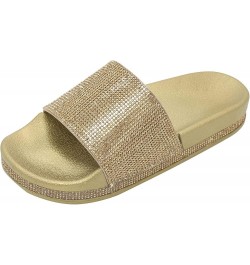 Flip Flops For Cute Slides For Womens Sandals Comfortable Slides Womens Sandal Wedge Sandals For Women Flats I-gold $13.88 At...