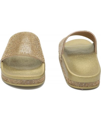 Flip Flops For Cute Slides For Womens Sandals Comfortable Slides Womens Sandal Wedge Sandals For Women Flats I-gold $13.88 At...