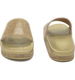 Flip Flops For Cute Slides For Womens Sandals Comfortable Slides Womens Sandal Wedge Sandals For Women Flats I-gold $13.88 At...