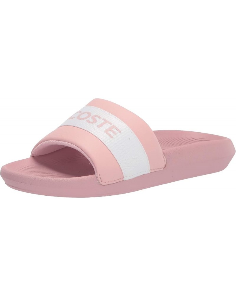 Womens Croco Slides Light Pink/White Stripe $29.25 Sandals