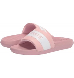 Womens Croco Slides Light Pink/White Stripe $29.25 Sandals