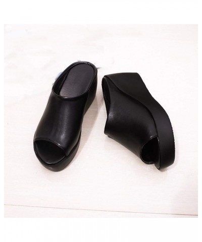 Slide Sandals for Women Casual Orthotic Espadrilles Sandals Beach Boho Sandals 2 Band Sandal 17-qrcvgj-d-black $15.83 Slippers