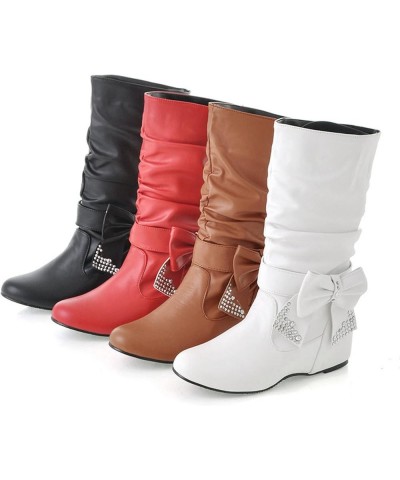 Black Suede Boots Women Mid Calf White Cowboy Boots Wide Calf Women Wide Calf Cowboy Boots Women Black Womens Low Heel Boots ...