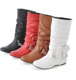 Black Suede Boots Women Mid Calf White Cowboy Boots Wide Calf Women Wide Calf Cowboy Boots Women Black Womens Low Heel Boots ...