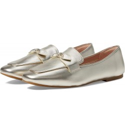 Women's York Bow Loafer Gold Leather $62.50 Loafers & Slip-Ons