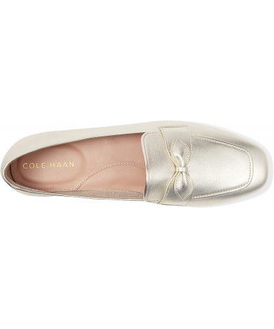 Women's York Bow Loafer Gold Leather $62.50 Loafers & Slip-Ons