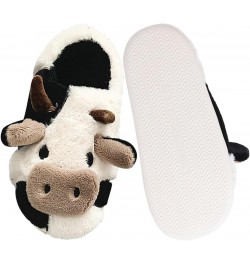 Cow Slippers for Women Men Cartoon Animal Cotton Slippers Fuzzy Plush Cow Slides Winter Warm House Slippers Cow (Wrap Heel) $...