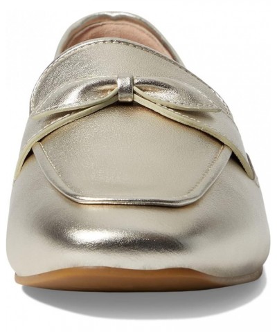 Women's York Bow Loafer Gold Leather $62.50 Loafers & Slip-Ons