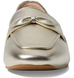 Women's York Bow Loafer Gold Leather $62.50 Loafers & Slip-Ons