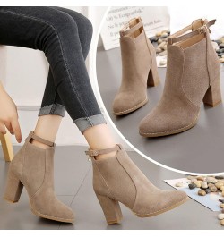 Womens Ankle Boots Wide Toe Box Soft Leather Ankle Boots for Women Low Heel Women's Ankle Booties with Heel Brown Leather Kit...