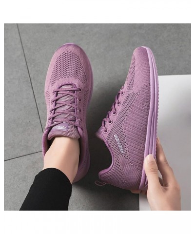 Women Sneakers Slip-On Walking Shoes Comfortable Driving Shoes Womens Summer Trainers Purple 2 $16.47 Athletic Shoes