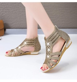 Womens Flats Sandal Arch Support Comfortable Soft Summer T-Strap Casual Dressy Thong Wedge Shoe Sandal 45-lwvqg-e-gold $15.08...