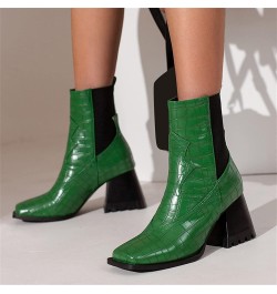 Motorcycle Boots Motorcycle Riding Boots Womens Work Boots Cowboy Boots Square Toe Green-d $25.98 Boots