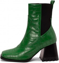 Motorcycle Boots Motorcycle Riding Boots Womens Work Boots Cowboy Boots Square Toe Green-d $25.98 Boots