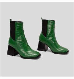 Motorcycle Boots Motorcycle Riding Boots Womens Work Boots Cowboy Boots Square Toe Green-d $25.98 Boots