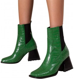 Motorcycle Boots Motorcycle Riding Boots Womens Work Boots Cowboy Boots Square Toe Green-d $25.98 Boots