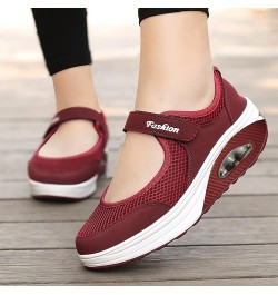 Womens Walking Sandals, Platform Sandals for Women Women's Slip On Mesh Walking Shoes Summer Slip-On Sandals Orthopedic Platf...