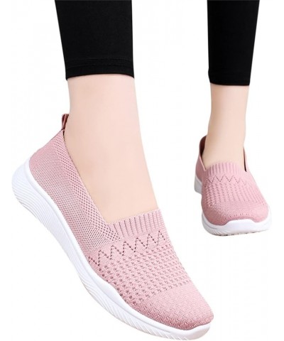 Women's Slip On Loafers Breathable Lightweight Walking Sport Shoes Comfortable Casual Work Mesh Running Sneakers 7 Pink $9.83...