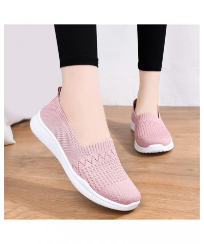 Women's Slip On Loafers Breathable Lightweight Walking Sport Shoes Comfortable Casual Work Mesh Running Sneakers 7 Pink $9.83...