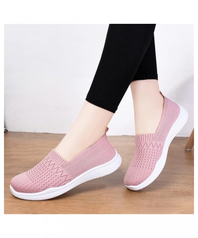 Women's Slip On Loafers Breathable Lightweight Walking Sport Shoes Comfortable Casual Work Mesh Running Sneakers 7 Pink $9.83...