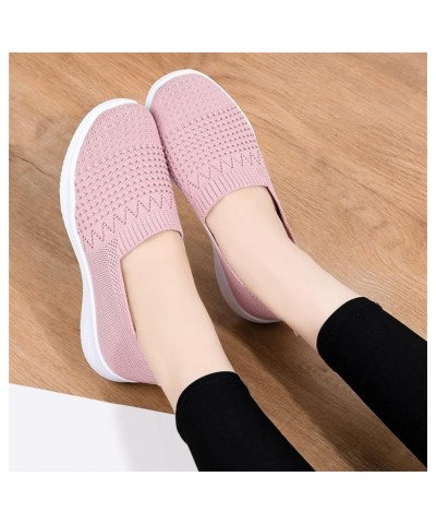 Women's Slip On Loafers Breathable Lightweight Walking Sport Shoes Comfortable Casual Work Mesh Running Sneakers 7 Pink $9.83...