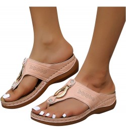 Womens Sandals Summers Thick Soled Breathable Outdoor Sandals Casual Dressy Sandals Closed Toe Sandal Pink $12.29 Sandals