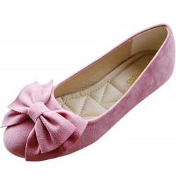 Women's Solid Suede Bowknot Flat Sandals Women Singles Shoes Flat Shoes Casual Dressy Shoes Slip On Work Shoes Red $13.07 San...