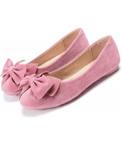 Women's Solid Suede Bowknot Flat Sandals Women Singles Shoes Flat Shoes Casual Dressy Shoes Slip On Work Shoes Red $13.07 San...